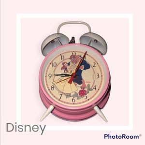 Vintage Beauty and the Beast Double Bell Working Alarm Clock by Sunbeam